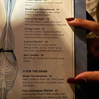 Dusk - Drink menu - Cocktail Bars Near Me - Naples, Florida