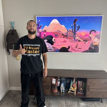 TV Mount Master - My tv and Russell! - TV Mounting Near Me