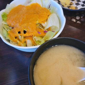 Kitajima Sushi & Thai - Salad and miso soup - Japanese Near Me - Tustin, California Kitajima Sushi & Thai - Salad and miso soup - Japanese Near Me - Tustin, California