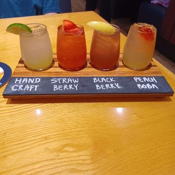 BJ's Restaurant & Brewhouse - Margarita flight - Pizza Near Me - La Mesa, California BJ's Restaurant & Brewhouse - Margarita flight - Pizza Near Me - La Mesa, California