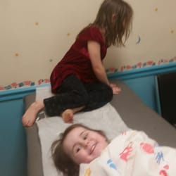 Trying to keep them entertained while we wait for the doctor!