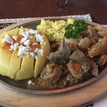 Soba - Special-corn polenta with stewed pork and chicken. - Modern European Near Me - Fairbanks, Alaska