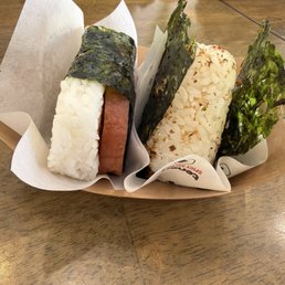 Spam musubi and onigiri Spam musubi and onigiri