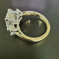 Park Place Jewelers - After the repairs from my local jeweler. Correctly rebuilt setting--diamond fully secured with prongs sitting flush.