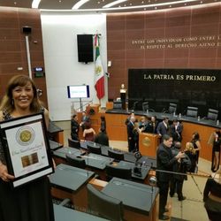 Recognition in the senate of Mexico. Award.