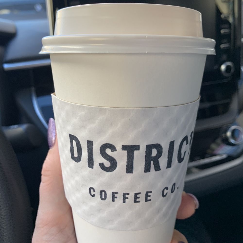 District Coffee - District Latte... dark chocolate and coconut, pretty tasty! - Coffee & Tea Near Me - El Paso, Texas