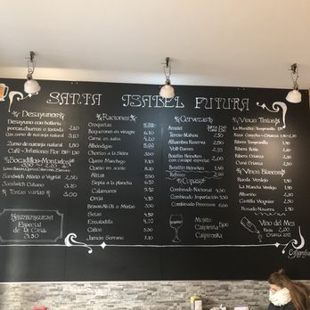 Cerveceria Santa Isabel - El Menu - Spanish Near Me - Madrid, M Cerveceria Santa Isabel - El Menu - Spanish Near Me - Madrid, M
