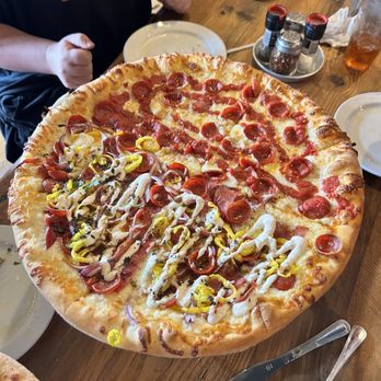 Pies & Pints - Half pepperoni pie half Italian Pie Pepperoni 9/10 Italian pie 7/10 - Pizza Near Me - Birmingham, Alabama Pies & Pints - Half pepperoni pie half Italian Pie Pepperoni 9/10 Italian pie 7/10 - Pizza Near Me - Birmingham, Alabama