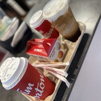 Tim Hortons - three cups of coffee on a tray - Coffee & Tea Near Me - Houston, Texas Tim Hortons - three cups of coffee on a tray - Coffee & Tea Near Me - Houston, Texas
