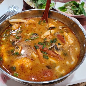 Mk Noodle - Tom Yum Pho with Shrimp and Squid - Vietnamese Near Me - Chicago, Illinois Mk Noodle - Tom Yum Pho with Shrimp and Squid - Vietnamese Near Me - Chicago, Illinois