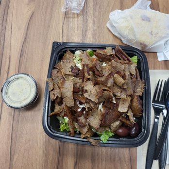 The Big Greek Cafe - Souvlaki Greek Salad with Anchovies - Mediterranean Near Me - Silver Spring, Maryland