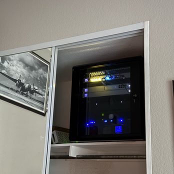 Control Freaks - Stealthy smart home network rack with UniFi pro max PoE switch, UniFi Dream Machine SE gateway, UniFi modem, 2 Sonos amps, Wattbox & UPS - Security Systems Near Me Control Freaks - Stealthy smart home network rack with UniFi pro max PoE switch, UniFi Dream Machine SE gateway, UniFi modem, 2 Sonos amps, Wattbox & UPS - Security Systems Near Me