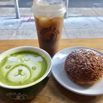 Bibble & Sip - Matcha jasmine latte and earl grey cream puff - Coffee & Tea Near Me - New York, New York Bibble & Sip - Matcha jasmine latte and earl grey cream puff - Coffee & Tea Near Me - New York, New York