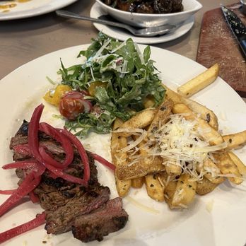 Firebirds Wood Fired Grill - Steak Frites, Parmesan fries and an arugula salad! All excellent even the dressing on the salad! - Steakhouses Near Me - Tucson, Arizona Firebirds Wood Fired Grill - Steak Frites, Parmesan fries and an arugula salad! All excellent even the dressing on the salad! - Steakhouses Near Me - Tucson, Arizona