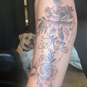 Elegant Arts - The start of my leg tattoo for my mom that passed away - Tattoo Near Me - Marysville, California Elegant Arts - The start of my leg tattoo for my mom that passed away - Tattoo Near Me - Marysville, California