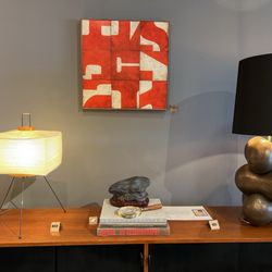 JC Studio - Ceramic lamp by Laurent Suchel and artwork by Mike Weber.