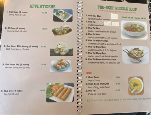 Menu photo 8 Pho Saigon Killeen, TX