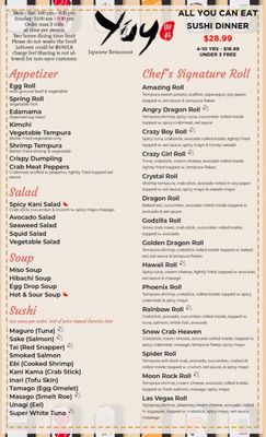 Menu photo 1 Yuyo Japanese Restaurant Lubbock, TX Menu photo 1 Yuyo Japanese Restaurant Lubbock, TX