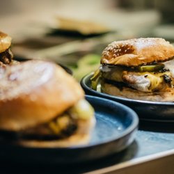 Momotaro Tavern - Veggie burgers getting prepped