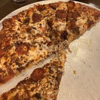 The Gusher - The pizza with pepperoni and the wild animal sausage - Casinos Near Me - West Yellowstone, Montana The Gusher - The pizza with pepperoni and the wild animal sausage - Casinos Near Me - West Yellowstone, Montana