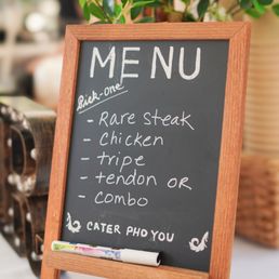 Menu for the day Menu for the day