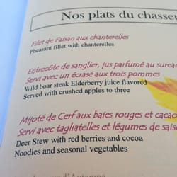 Le Carnivore - Hunters dishes- yum!