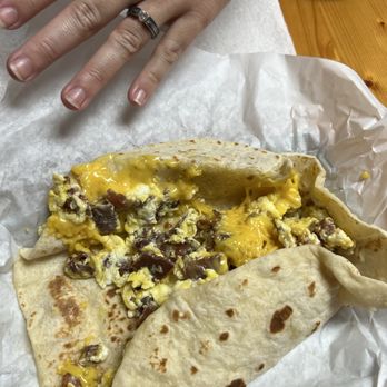 AR's Cafe - Bacon egg and cheese taco - Tex-Mex Near Me - Freeport, Texas