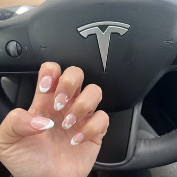Chic Studio Nails & Spa - Valentine nails - white with heart accents - Nail Salons Near Me - Manhattan Beach, California Chic Studio Nails & Spa - Valentine nails - white with heart accents - Nail Salons Near Me - Manhattan Beach, California