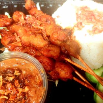 Borneo Eatery - Chicken sate with nasi uduk/nasi lemak (My favorite item) - Indonesian Near Me - Alhambra, California Borneo Eatery - Chicken sate with nasi uduk/nasi lemak (My favorite item) - Indonesian Near Me - Alhambra, California