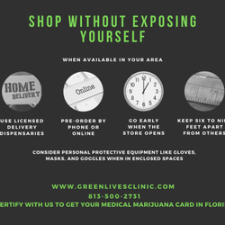 Green Lives - Are you in need of your medical marijuana medication? Shop but don't expose yourself. #greenlivestips Get your cannabis card today.