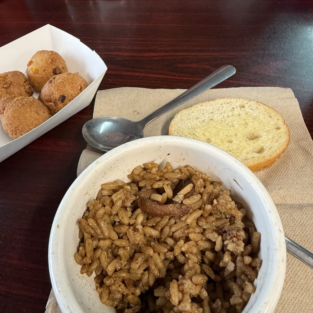 Jambalaya and hush puppies Jambalaya and hush puppies