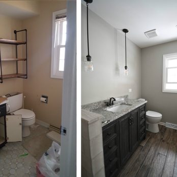 Anla Construction & Remodeling - Before and after master bathroom remodel - General Contractors Near Me