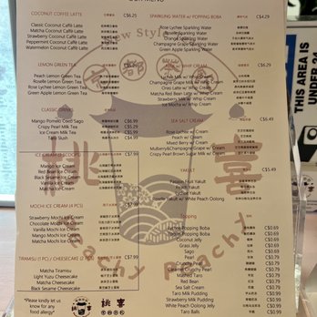 Peachy Peachy - December 2022 - Bubble Tea Near Me - Vancouver, British Columbia