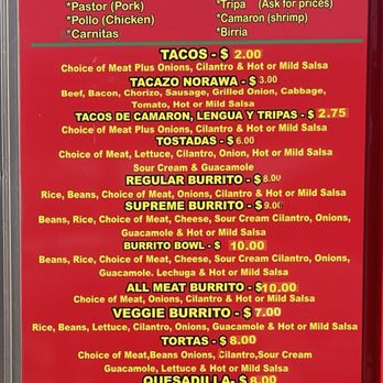 Tacos El Norawa - Updated prices 8/11/24 - Tacos Near Me - Willows, California Tacos El Norawa - Updated prices 8/11/24 - Tacos Near Me - Willows, California