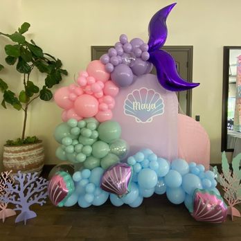 Klatch Events - The most amazing and beautiful backdrop and mermaid tail balloon garland! - Balloon Services Near Me Klatch Events - The most amazing and beautiful backdrop and mermaid tail balloon garland! - Balloon Services Near Me