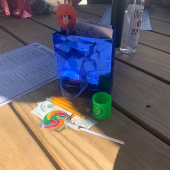 Thumb Brewery - a plastic cup with a drink in it on a picnic table - Breweries Near Me - Caseville, Michigan