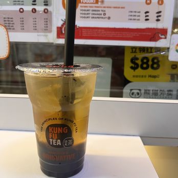 Kung Fu Tea - Lychee green tea with boba - Bubble Tea Near Me - New York, New York