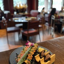 Tama - Money roll, patriot roll, and Wagyu truffle salt nori tacos