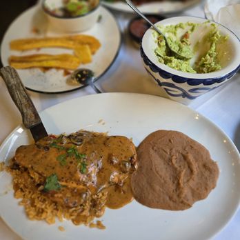 Cyclone Anaya's - Memorial City - Pollo Jalisco! With rice and refried beans. - Tex-Mex Near Me - Houston, Texas