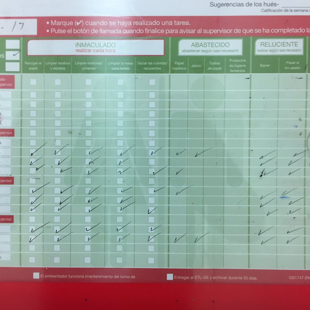 Target - The men's room cleaning log as seen on 6/4, with no check-in since the night before. - Department Stores Near Me - Alexandria, Virginia