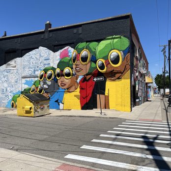 Germack Pistachio - Mural across the street - Coffee Roasteries Near Me - Detroit, Michigan