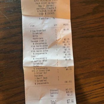 Denny's - Here is my receipt I did use card - American Near Me - Palm Desert, California Denny's - Here is my receipt I did use card - American Near Me - Palm Desert, California