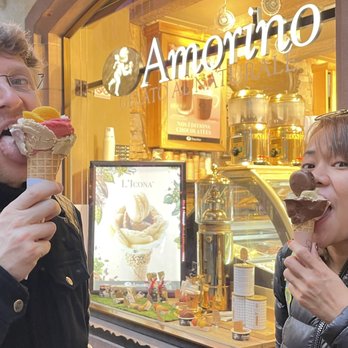 Amorino - My friends really enjoyed their ice cream cones, even in freezing weather! - Ice Cream & Frozen Yogurt Near Me - Strasbourg, 67
