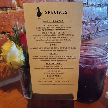 Duckfat - Specials menu. Expect to see stuff like this when you visit - New American Near Me - Portland, Maine