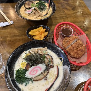 Kurobuta - Spicy tonkotsu + regular tonkotsu ramen Side pork katsu - Ramen Near Me - Carrollton, Texas Kurobuta - Spicy tonkotsu + regular tonkotsu ramen Side pork katsu - Ramen Near Me - Carrollton, Texas