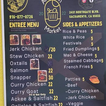All Nation Market - Menu as of 7/25/2026 - Caribbean Near Me - Sacramento, California All Nation Market - Menu as of 7/25/2026 - Caribbean Near Me - Sacramento, California