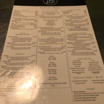 16 East - Menu - American Near Me - Cordele, Georgia