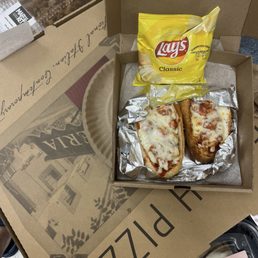 Pizza box for scale vs mini chicken parm hero Pizza box for scale vs mini chicken parm hero