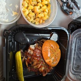 Banging Brisket and Mac and cheese side. Banging Brisket and Mac and cheese side.