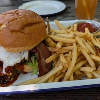 Brewsters Beer Garden - Sloppy spicy chicken sandwich. Too much sauce. Could not eat easily. - Barbeque Near Me - Petaluma, California Brewsters Beer Garden - Sloppy spicy chicken sandwich. Too much sauce. Could not eat easily. - Barbeque Near Me - Petaluma, California